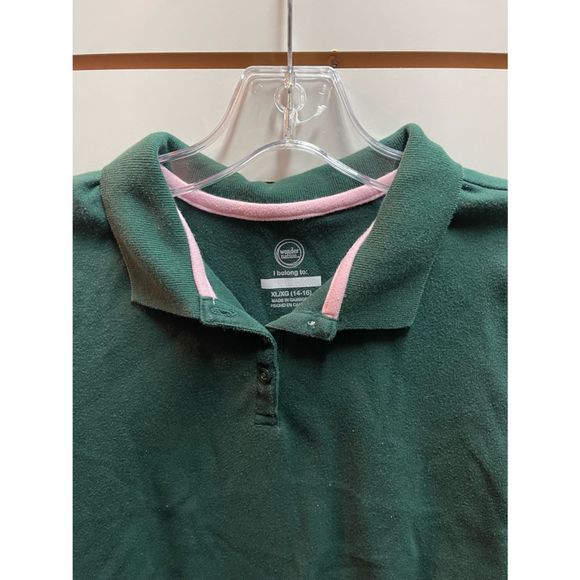 Two Girls Green Collared Uniform Shirts Size XL - Picture 6 of 7